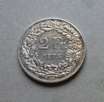 ++ 2.- Franken 1875, gute Erhaltung