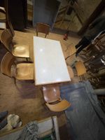 Esstisch mit 6 Stühlen Holz hell gebrauchter Zustand
