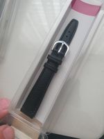 Uhrenarmband Echtleder 14mm schwarz