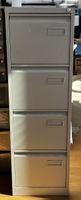 Metall-Aktenschrank mit 4 Schubladen – Grau/Beige