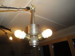 Deckenlampe 50er für Montage Glasteller Deckenfluter Loft