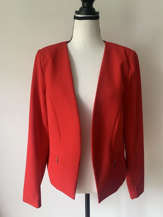 Giacche: OVI Blazer Jacke rot Gr. M, Kurzblazer offen elegant – Nuovo (secondo la descrizione) da Regensdorf venduto da secondchancefashion