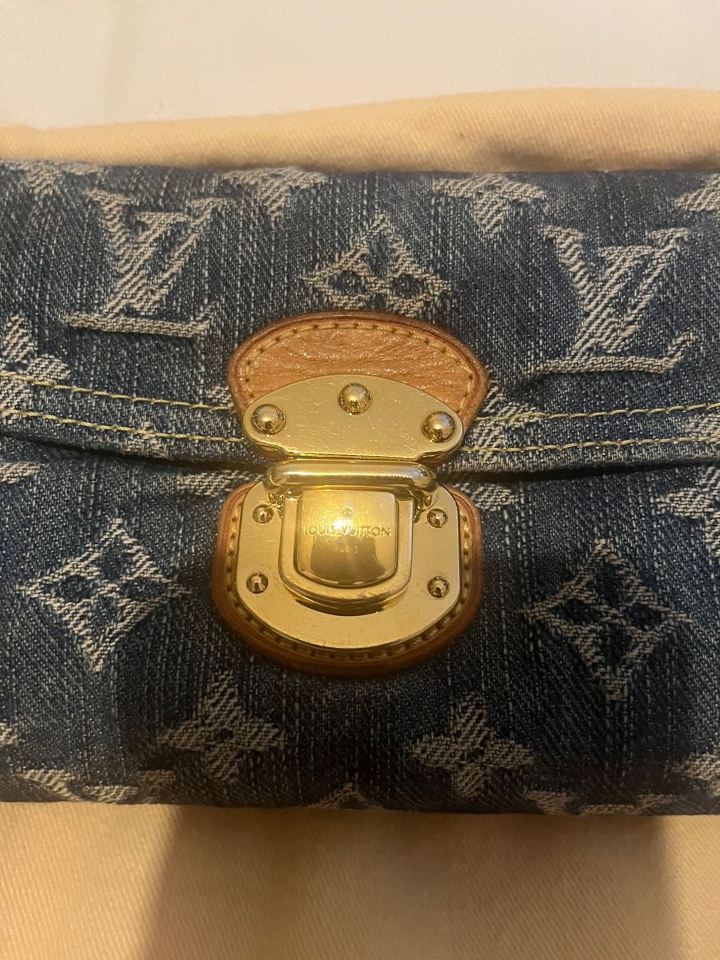 Louis Vuitton Portamonete: Louis Vuitton denim portemonnaie – Usato da Lausanne venduto da pioupiou38 3