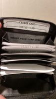 Portemonnaie aus Leder in schwarz