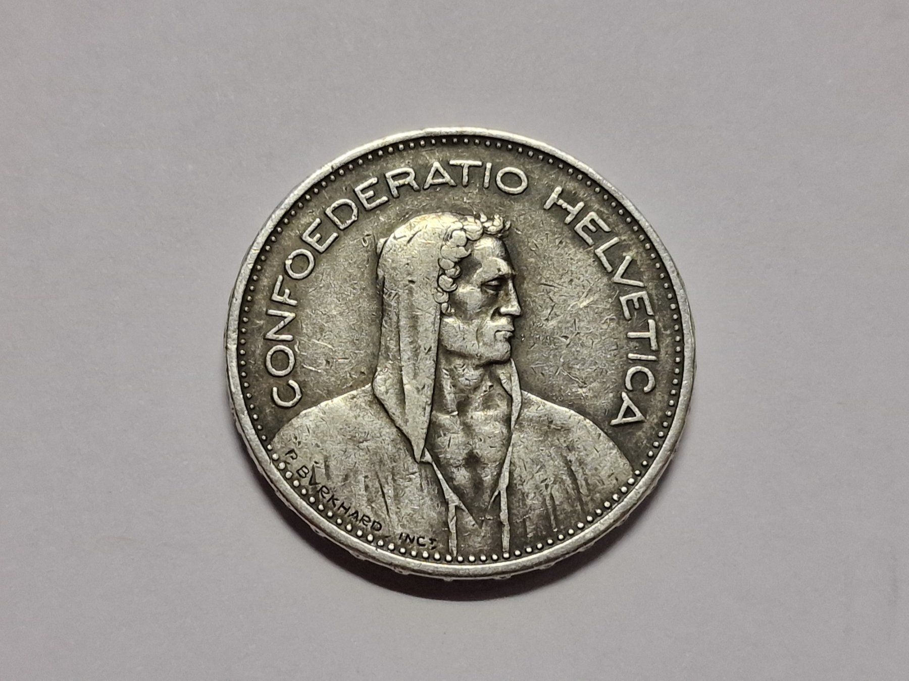 Alle Münzen: 5-Franken 1932 silber. – Gebraucht aus Zürich von Moreira01 3