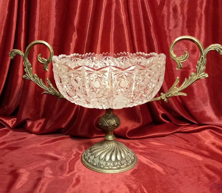 Antike böhmische Art Deco Kristallschale | Kaufen auf Ricardo