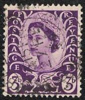 1958 Queen Elizabeth II - Red Dragon Wales 3 D - Selten