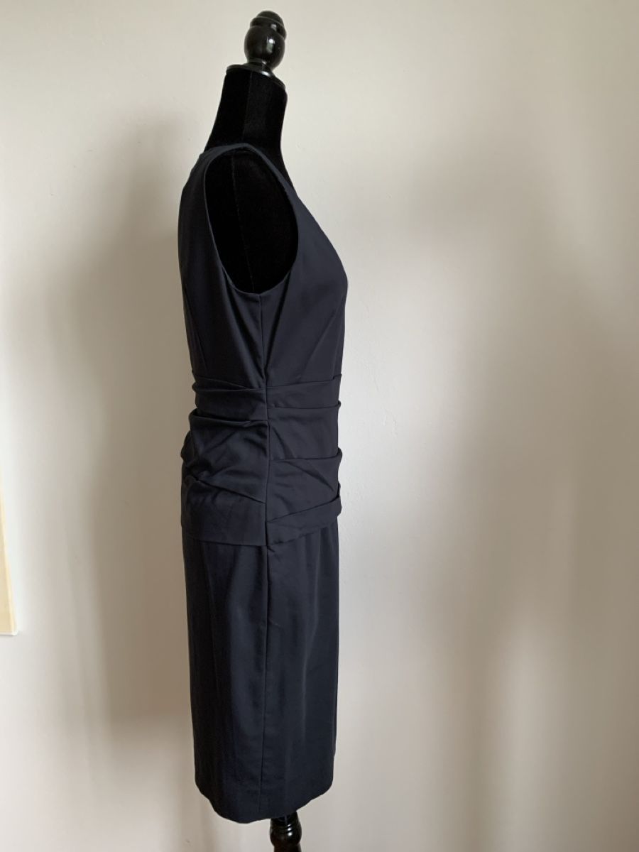 Akris Vestiti: AKRIS: Elegantes blaues Kleid mit drapierter Taille 38 – Nuovo (secondo la descrizione) da Luzern venduto da paulablue 1