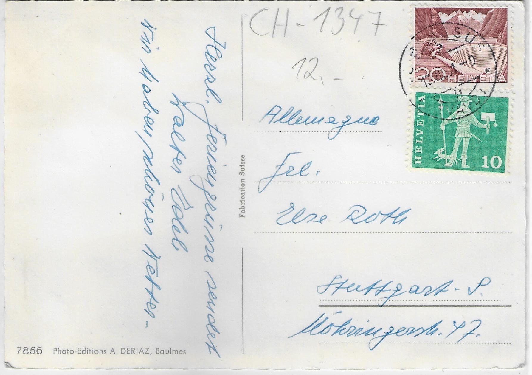 Cartoline postali: Le Brassus et le Sentier - Vallee de – Usato da Ettingen venduto da Kartenplanet 1