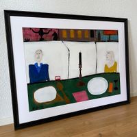 Restaurant Dinner Expressionismus Kunst Acryl Bild Bammert