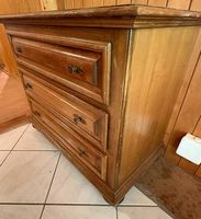 Commode en bois massif  3 tiroirs  Style rustique