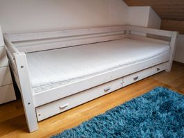 Kinderbett (weiss) - 90cm x 200cm