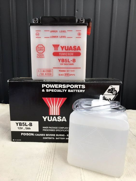 Batterie Yuasa YB5L-B Royal Enfield Bullet Piaggio Vespa MZ | Kaufen ...