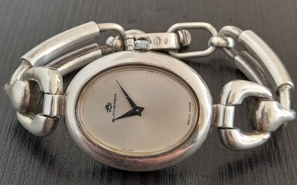 Montre Bucherer Pour Femme En Argent Massif – Élégante Et Mécanique