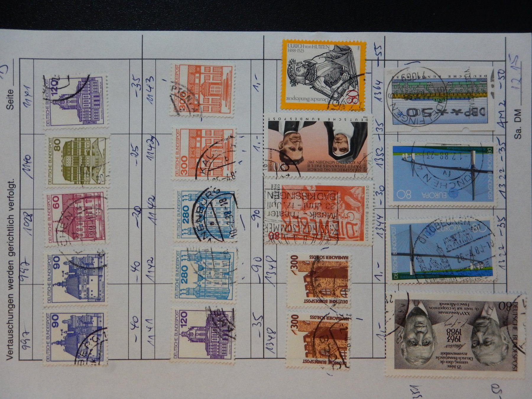 Tous les timbres: BRD Sammlung auf Blättern – D'occasion à Zürich par Muehlekauf 7