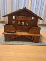 Antikes Holzhaus Spieldose, Chalet, Nostalgiehaus 35x20x30cm