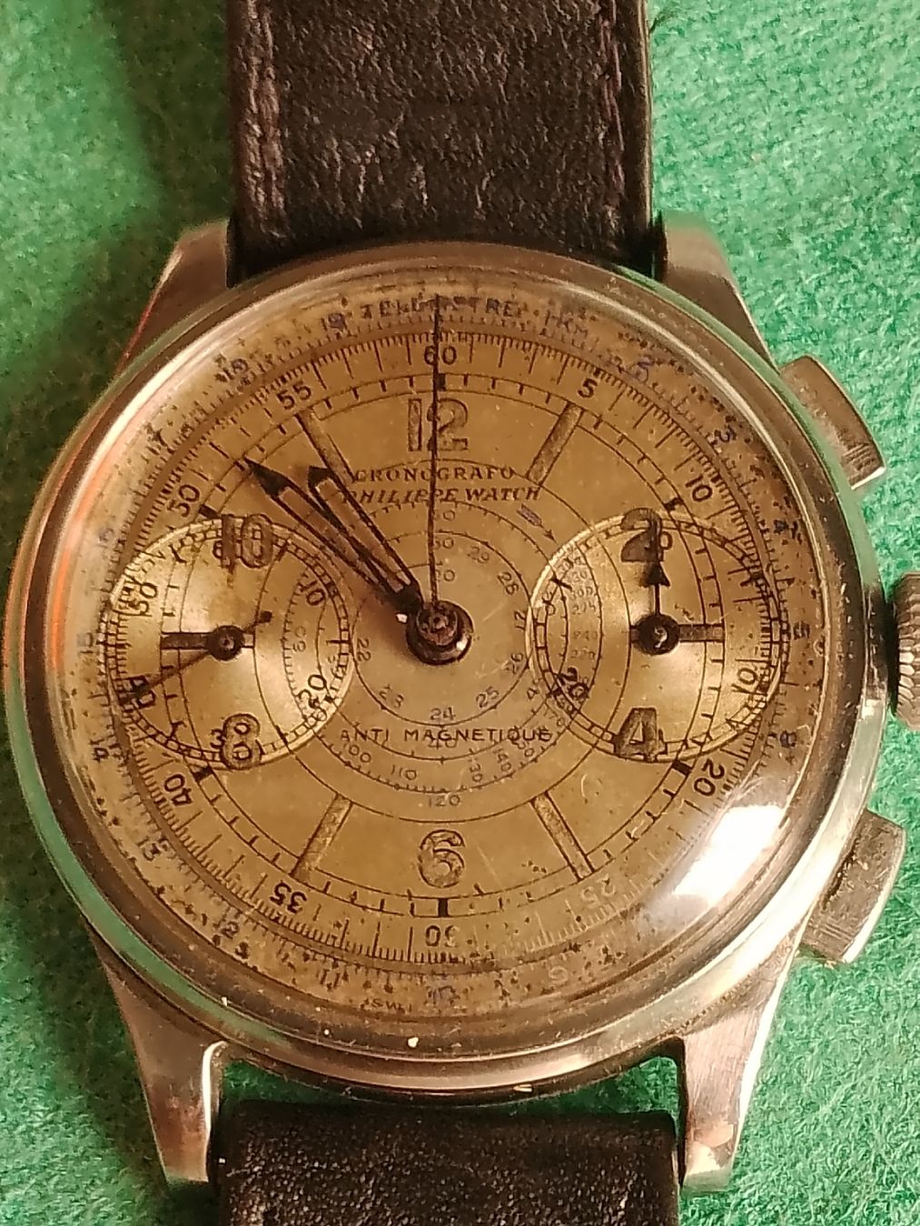 Swiss Orologi: Philippe Cronografo Stahl 36mm läuft  – Usato da Agno venduto da sam2608 1