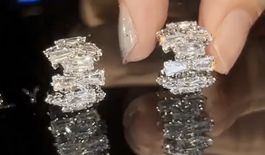 Glitzernde Ohrringe / Creolen, neu & elegant