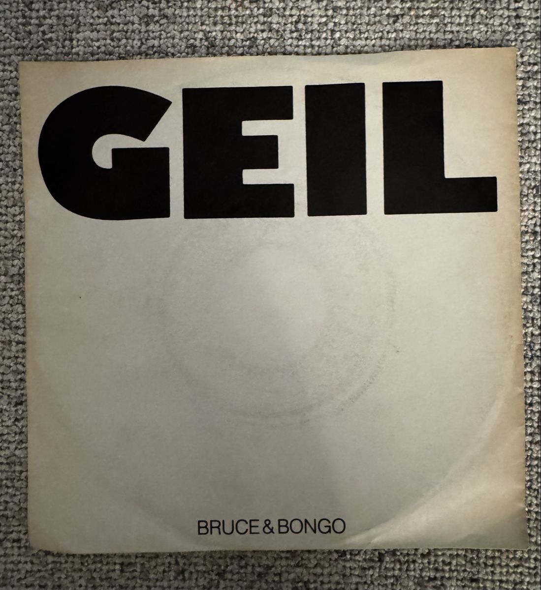 Vinyles: Bruce & Bongo - Geil - 7" Single - 80s – D'occasion à Rorbas par BlackstarRecords