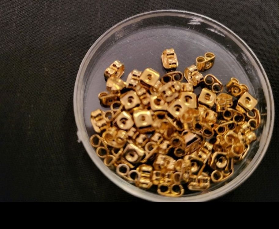 Ohrring Verschlüsse 20 Stück - 925 Sterlingsilber Vergoldet Hypoallergen