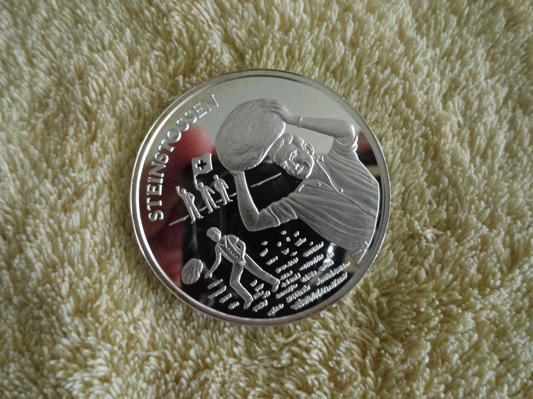 Médailles: Silbermedaille "Schweizer Volksbräuche" - Steinstossen – D'occasion à Gerlafingen par Shiva_74 4