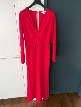 Roter Jumpsuit mit langen Ärmeln, Gr. M, neu und ungetragen