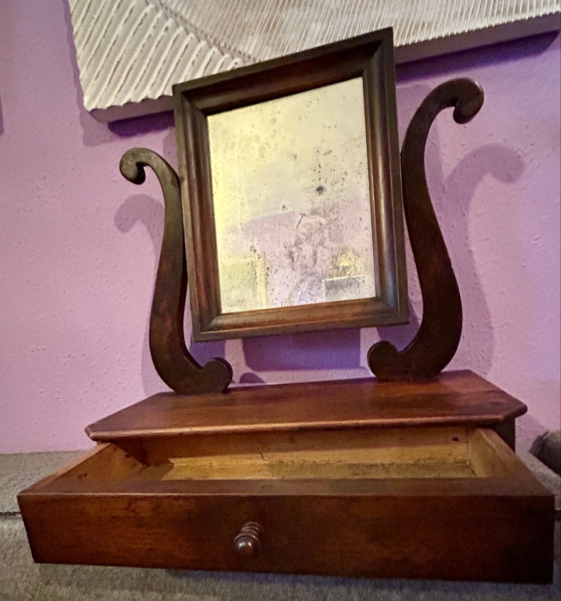 Tavoli da trucco: Miroir ancien de table avec tiroir, psyché lyre – Usato da Petit-Lancy venduto da Pierre_le_voyageur 1