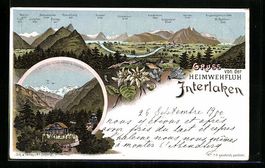 Litho Interlaken, Gasthaus auf der Heimw