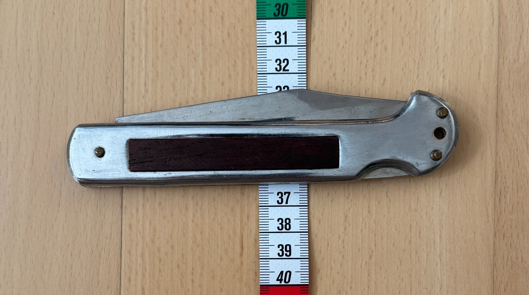 Taschenmesser: Robustes Klappmesser, Stahl, silbern, silver, pocket knife – Gebraucht aus Winterthur von YaV 4