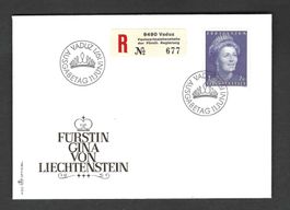 FDC Einschreiben Lichtenstein