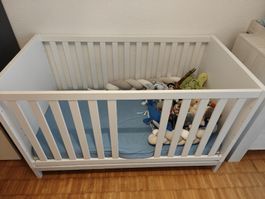 Kinderbett weiss Paidi verstellbar guter Zustand