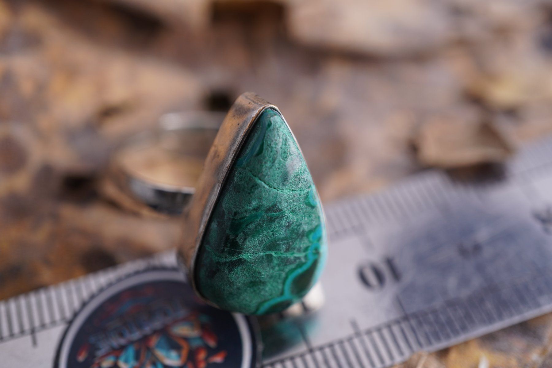 Minerali & Pietre curative: Chrysokohl    Variable Grösse   Ring   – Räumung  ab 1.- – Nuovo (secondo la descrizione) da Eschenbach SG venduto da topstone 2