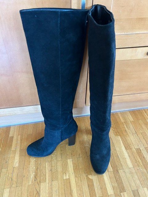 Scarpe da donna: Bottes en daim noires 38 – Usato da Bursins venduto da Mr1968 2