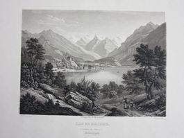 BRIENZERSEE  STAHLSTICH GRÖSSE BLATT CA.38X34CM
