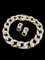 Bucherer Armband & Ohrclips Set 18k Diamanten *S927