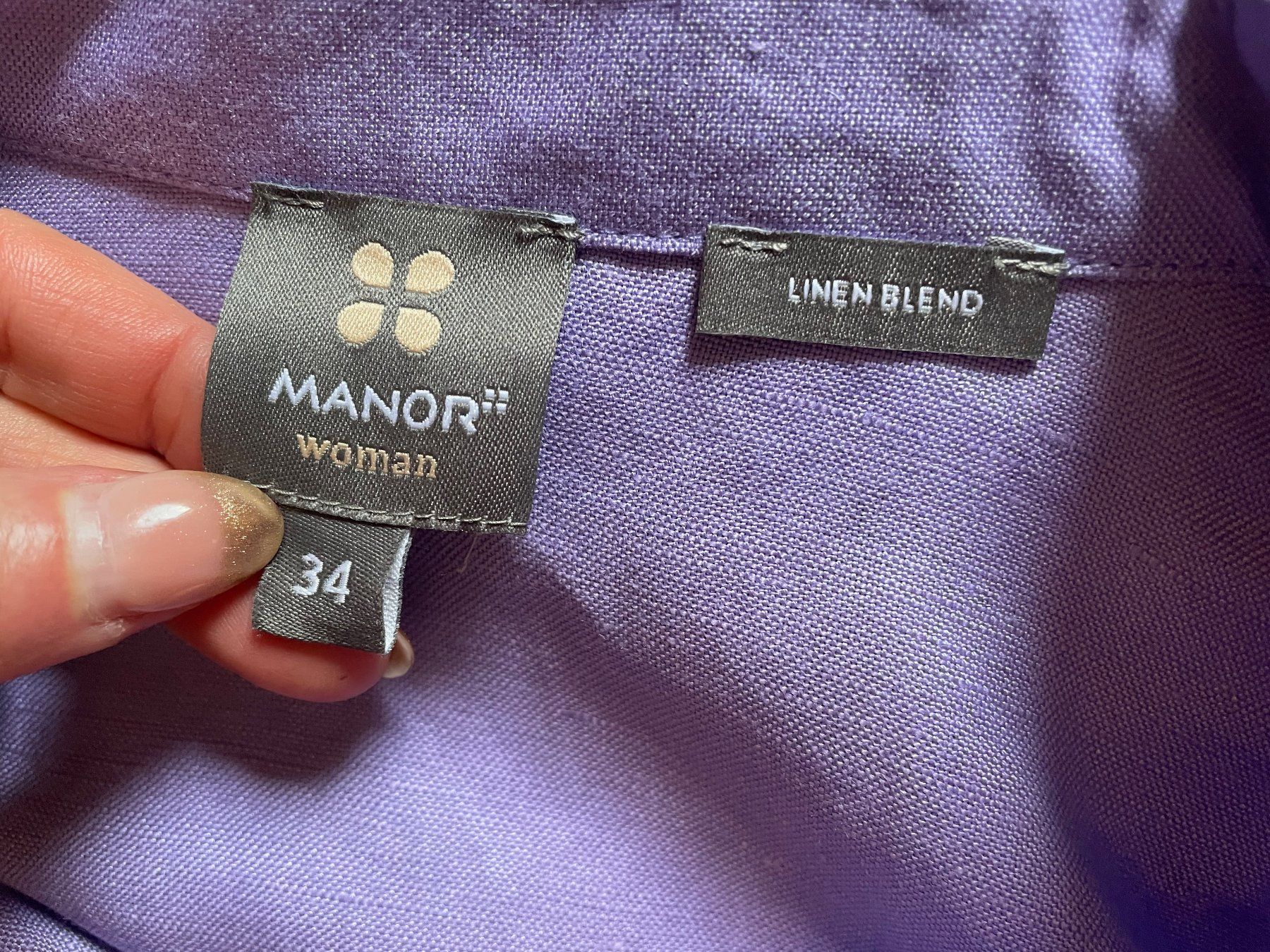 Manor Camicette: Manor Bluse Leinen/Viskose, kurzarm, Gr. 34 – Nuovo (secondo la descrizione) da Zürich venduto da Caro55 5