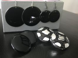 Modisches Ohrringe Ohrstecker Set - Black 🖤