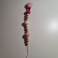 Handgemachte Nuggikette rosa