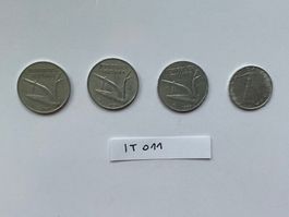 4 Münzen aus Italien 1951-1956