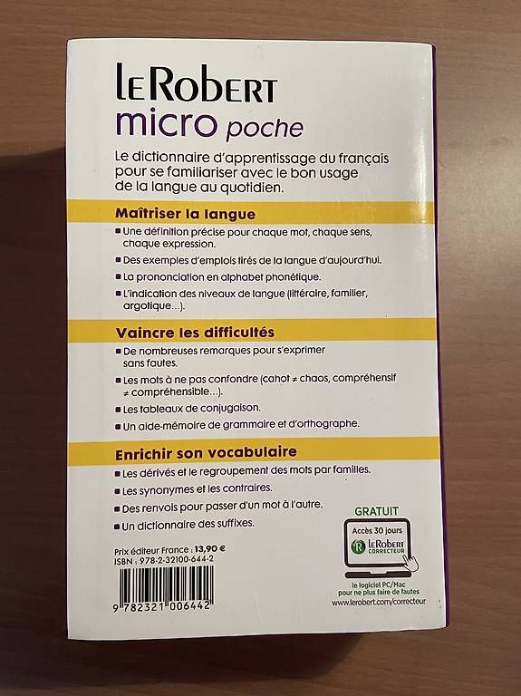 Libri: Le Robert micro poche – Usato da Siebnen venduto da nin_s5wj 1