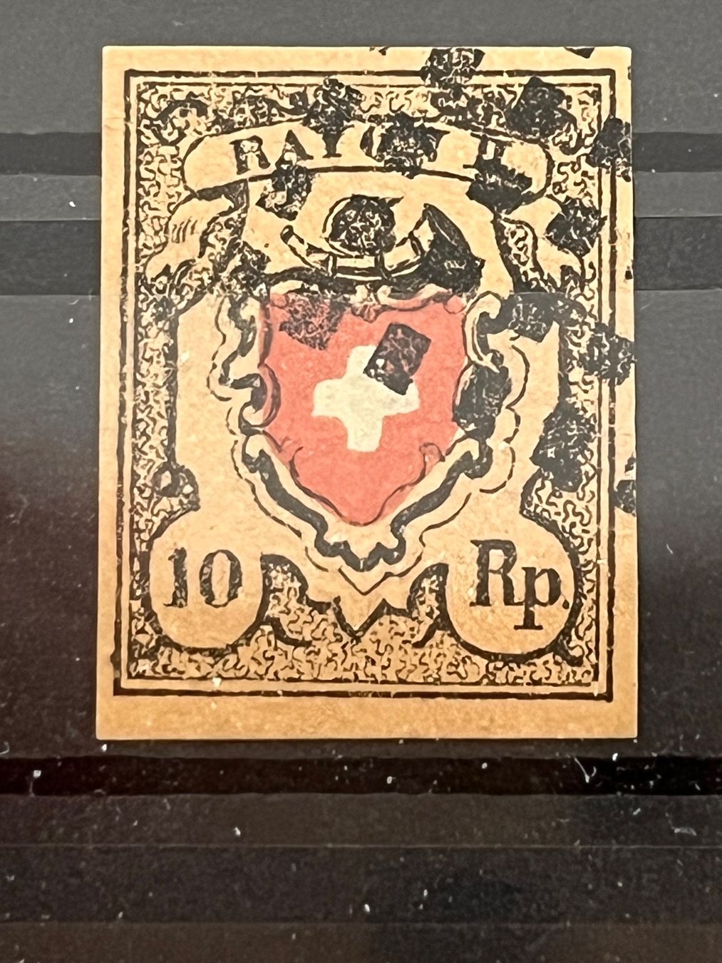 Tutti i francobolli: Rayon II 10 Rp. tabakgelb (Fälschung) – Usato da Romanshorn venduto da luxcollect