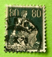 Nr.141 Sitzende Helvetia mit Schwert GESTEMPELT    