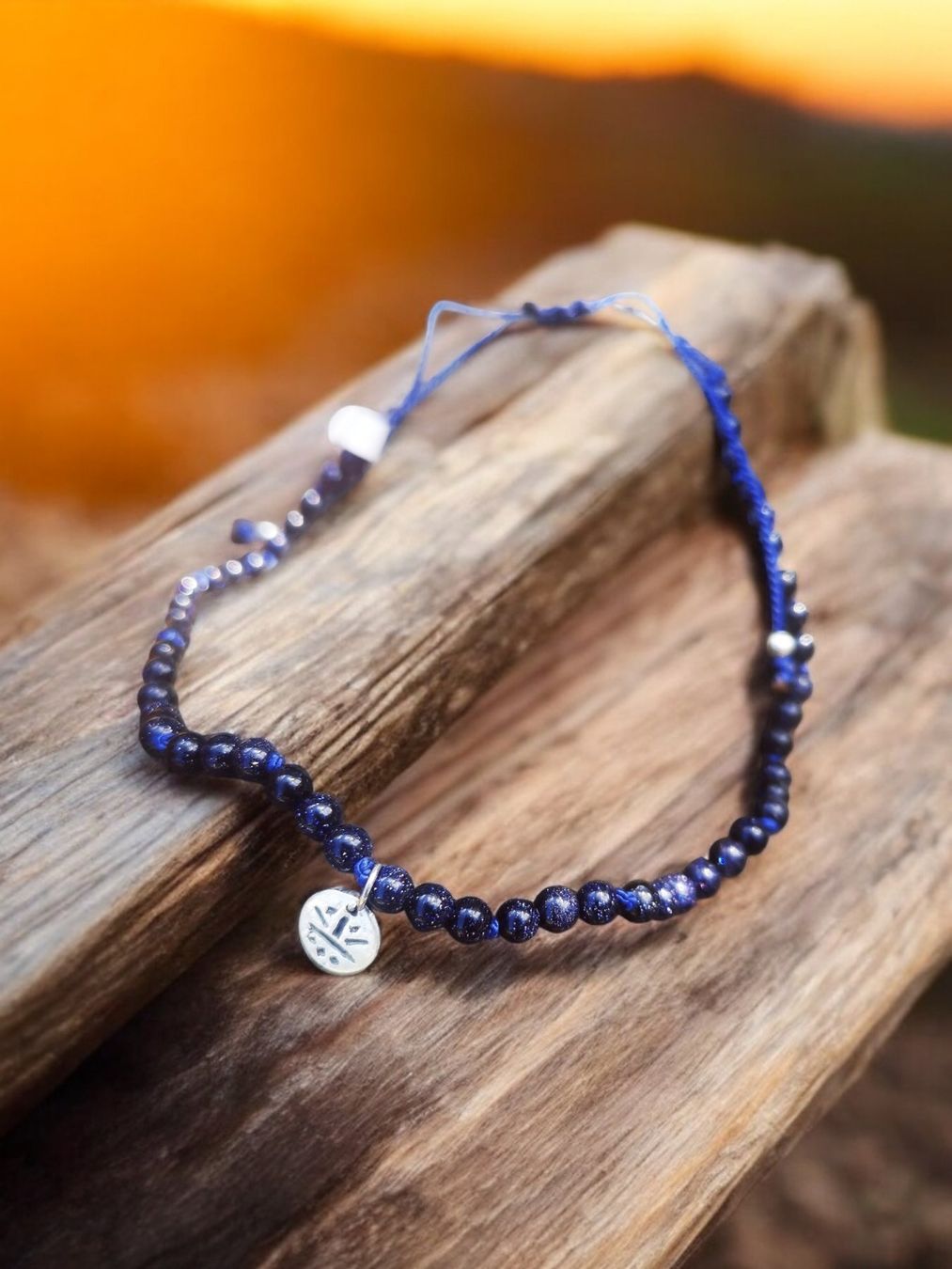 Bracciali & Braccialetti: Fusskette Blaufluss & Silber – Nuovo e nell'imballaggio originale da Aarau venduto da Schmuckhoehle_MD 5