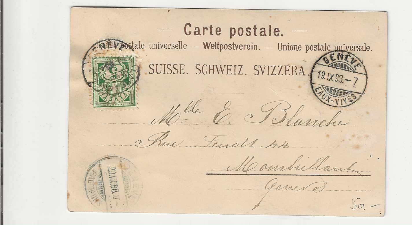 Cartoline postali: Brienzersee,  Litho, 1898 – Usato da Spiez venduto da Niesen20 1