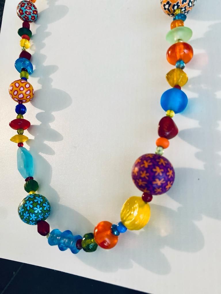 Catenine: Glas & Kunststoff Perlen Hals kette / 35cm. Durchmesser / – Nuovo (secondo la descrizione) da Schmitten FR venduto da resina 6