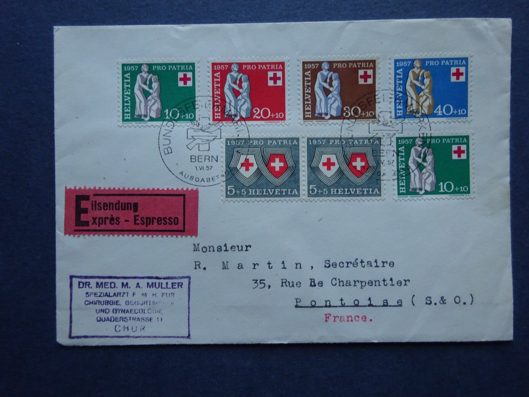 Tutti i francobolli: 1957 Pro Patria FDC – Usato da Appenzell-Steinegg venduto da adi1975 1