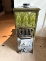 Poêle Restauré émaillé vert