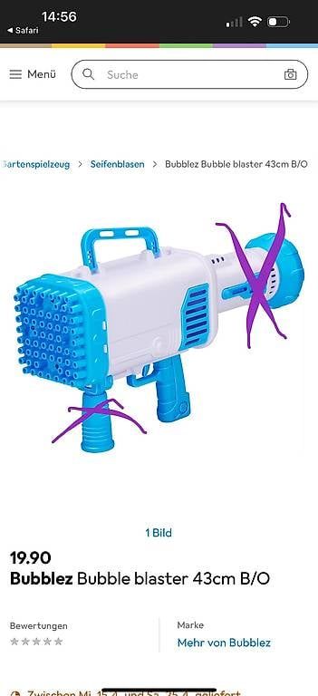 Giocattoli: Seifenblasenmaschine - Motor (Bubblez Bubble Blaster) – Usato da Oetwil an der Limmat venduto da Prinzaessli123