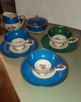Feine Teetassen-Gedecke mit Zuckerdose - Frühlings-Set (50)