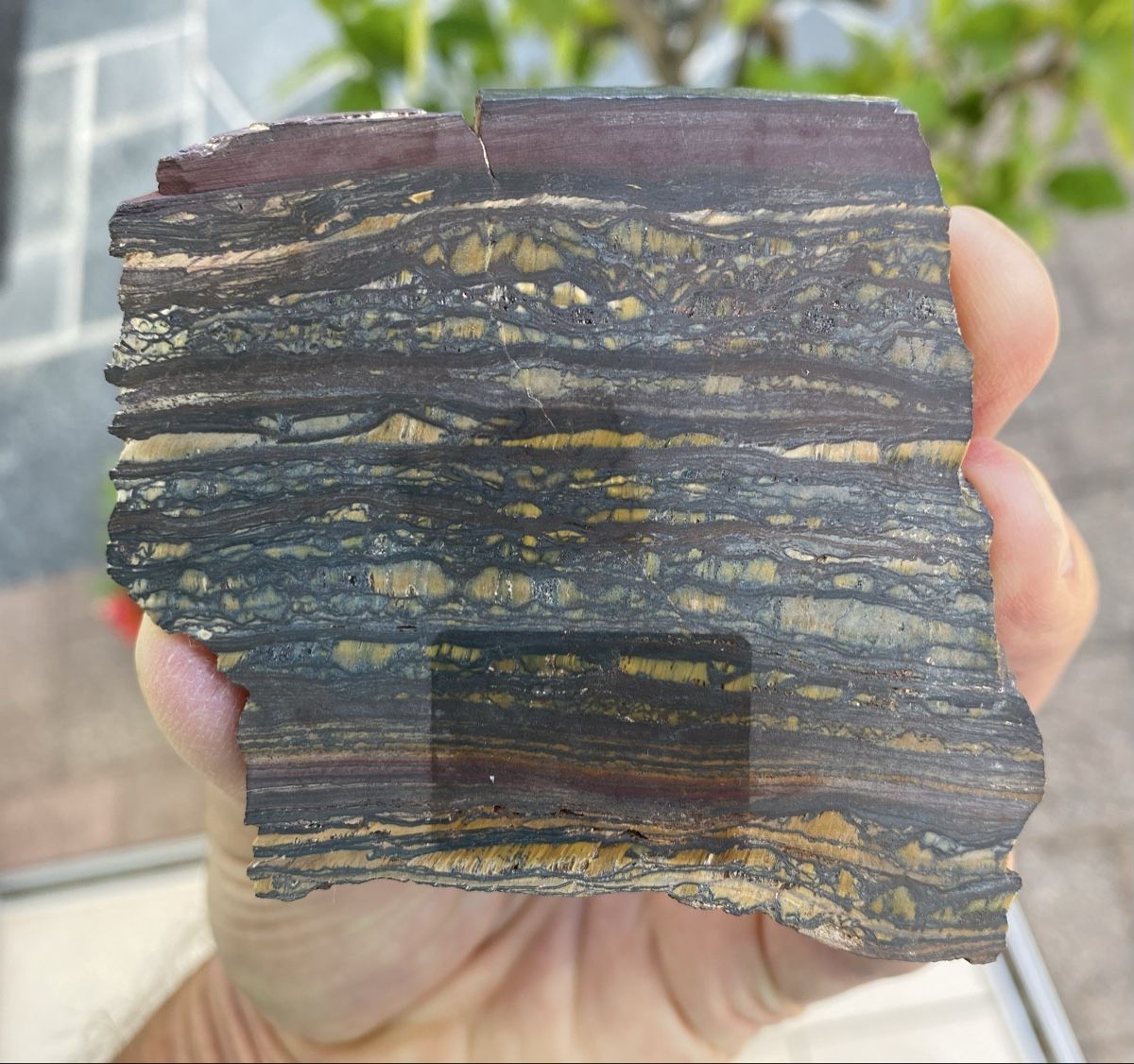 Mineralien & Heilsteine: Schöne Tiegereisen Platte  – Gebraucht aus Selzach von 321compac 9